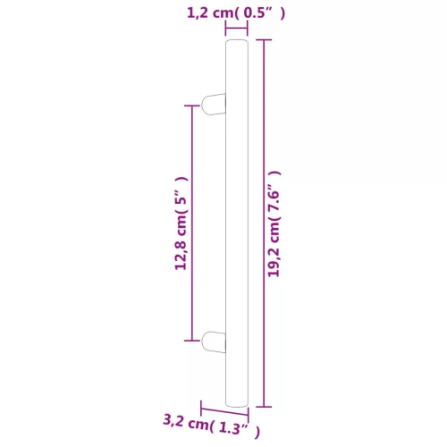  20 db aranyszínű rozsdamentes acél szekrényfogantyú 128 mm