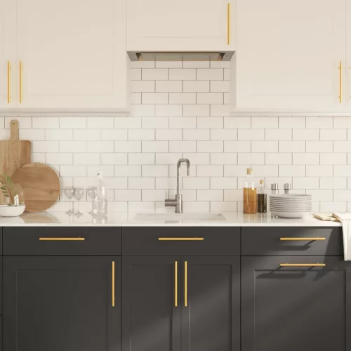  20 db aranyszínű rozsdamentes acél szekrényfogantyú 160 mm