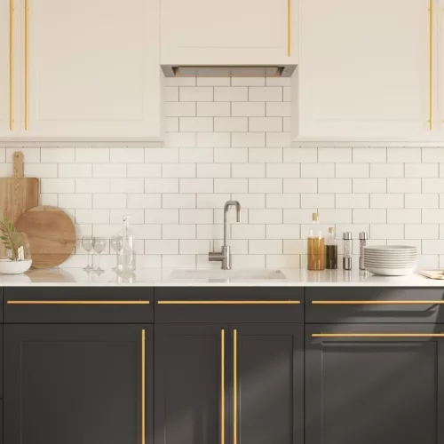  20 db aranyszínű rozsdamentes acél szekrényfogantyú 480 mm