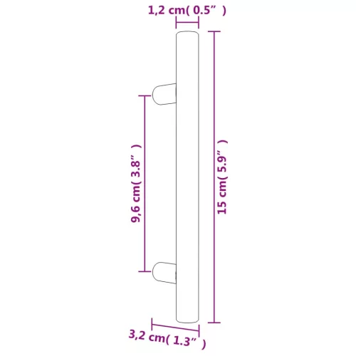  20 db bronz rozsdamentes acél szekrényfogantyú 96 mm
