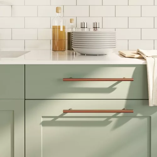  10 db fekete rozsdamentes acél szekrényfogantyú 224 mm