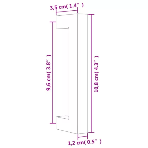  20 db aranyszínű rozsdamentes acél szekrényfogantyú 96 mm