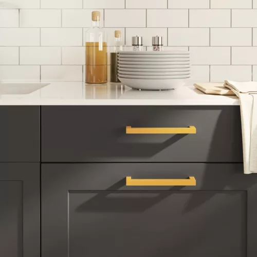  20 db aranyszínű rozsdamentes acél szekrényfogantyú 160 mm