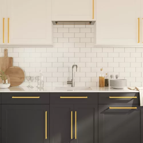  20 db aranyszínű rozsdamentes acél szekrényfogantyú 320 mm