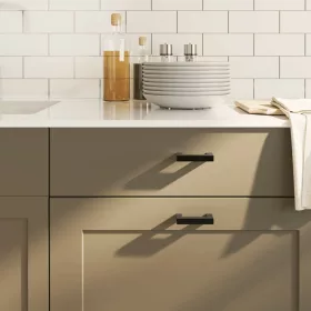  20 db fekete rozsdamentes acél szekrényfogantyú 64 mm