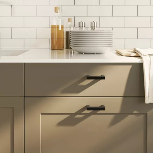  20 db fekete rozsdamentes acél szekrényfogantyú 64 mm