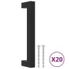  20 db fekete rozsdamentes acél szekrényfogantyú 128 mm