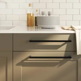  20 db fekete rozsdamentes acél szekrényfogantyú 320 mm