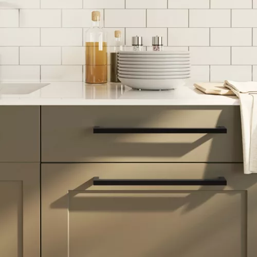  20 db fekete rozsdamentes acél szekrényfogantyú 320 mm