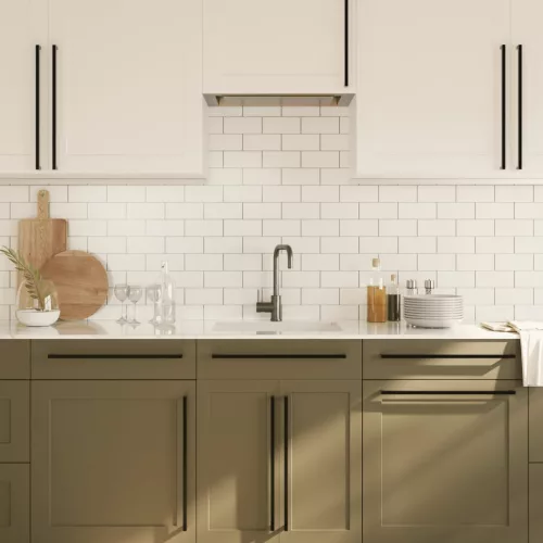  20 db fekete rozsdamentes acél szekrényfogantyú 480 mm