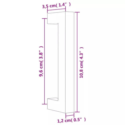  20 db bronz rozsdamentes acél szekrényfogantyú 96 mm
