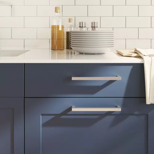  10 db ezüst rozsdamentes acél szekrényfogantyú 192 mm