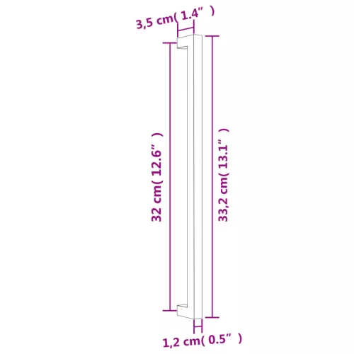  10 db aranyszínű rozsdamentes acél szekrényfogantyú 320 mm