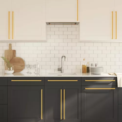  10 db aranyszínű rozsdamentes acél szekrényfogantyú 480 mm