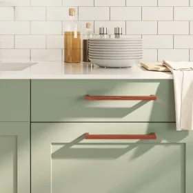  10 db fekete rozsdamentes acél szekrényfogantyú 224 mm