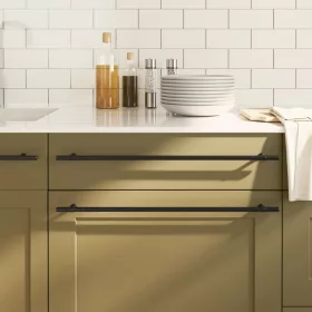  20 db fekete rozsdamentes acél szekrényfogantyú 480 mm