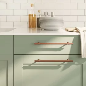  10 db fekete rozsdamentes acél szekrényfogantyú 224 mm