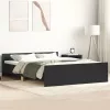  fekete ágykeret fej- és lábtámlával 140 x 200 cm