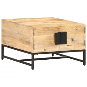  tömör mangófa dohányzóasztal 67 x 67 x 45 cm