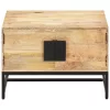  tömör mangófa dohányzóasztal 67 x 67 x 45 cm