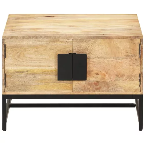 tömör mangófa dohányzóasztal 67 x 67 x 45 cm