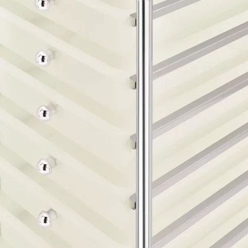  10 fiókos mozgatható fehér műanyag tárolókocsi