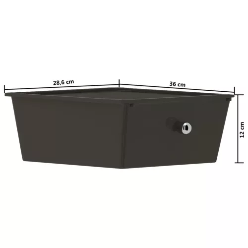  XXL 15 fiókos mozgatható fekete műanyag tárolókocsi