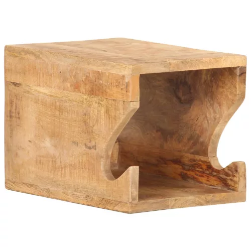  falra szerelhető tömör nyers mangófa kerékpártartó 35x25x25 cm