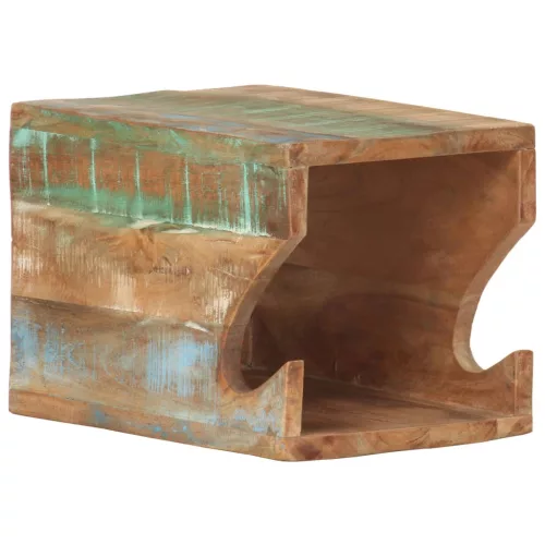  falra szerelhető újrahasznosított fa kerékpártartó 35x25x25 cm