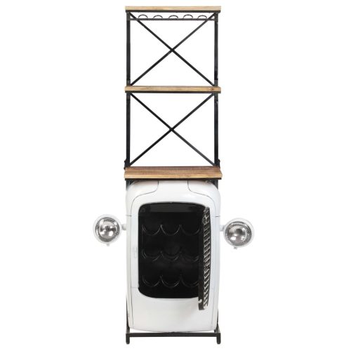  fehér nyers mangófa traktor borszekrény 49 x 31 x 172 cm