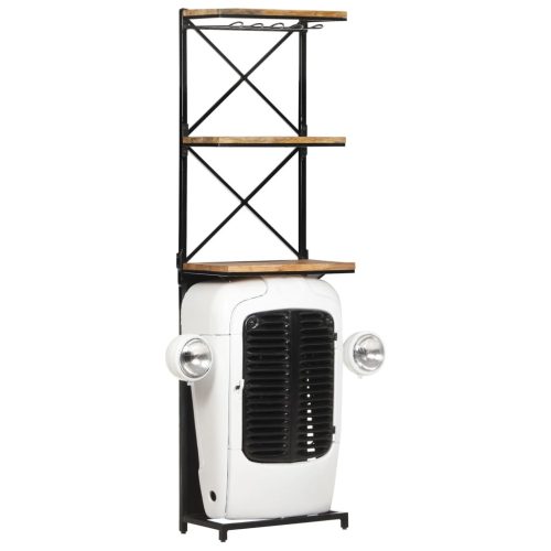  fehér nyers mangófa traktor borszekrény 49 x 31 x 172 cm