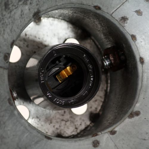  2 db ezüstszínű ipari fali-/mennyezeti lámpa 20 x 25 cm E27