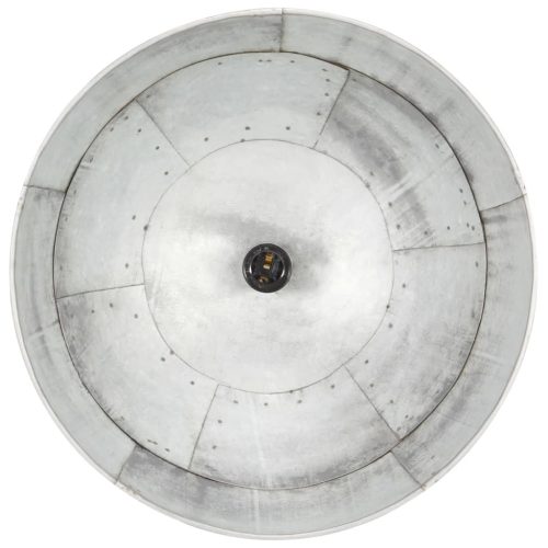  kerek ezüstszínű ipari függőlámpa 25 W 41 cm E27