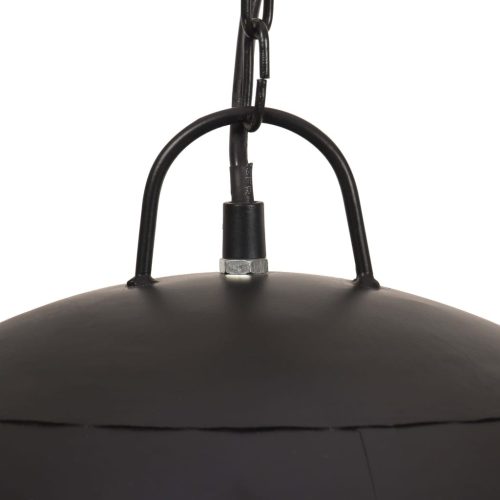  kerek fekete ipari vintage függőlámpa 25 W 41 cm E27