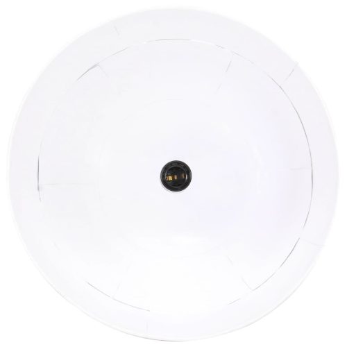  kerek fehér ipari vintage függőlámpa 25 W 41 cm E27