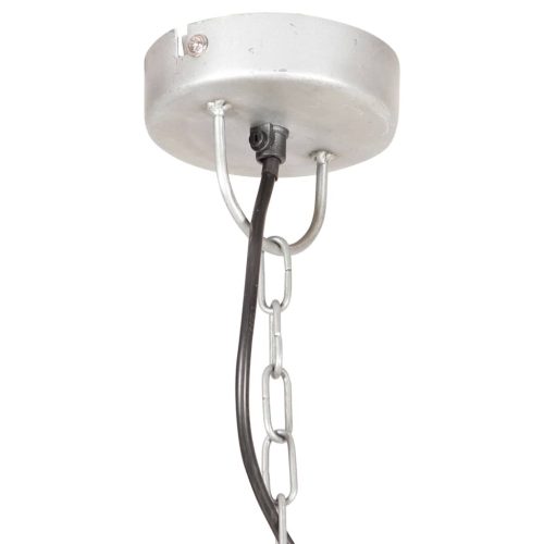  kerek ezüstszínű ipari függőlámpa 25 W 31 cm E27