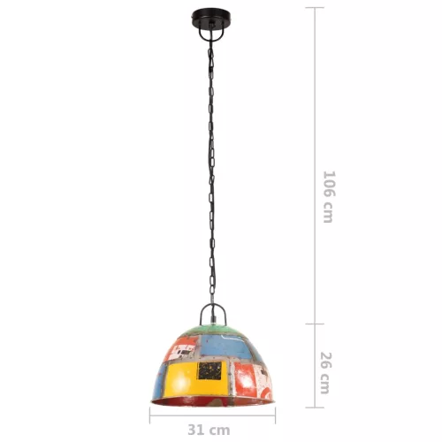  kerek többszínű vintage ipari függőlámpa 25 W 31 cm E27