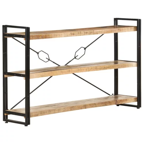  3 szintes tömör mangófa könyvespolc 140 x 30 x 80 cm