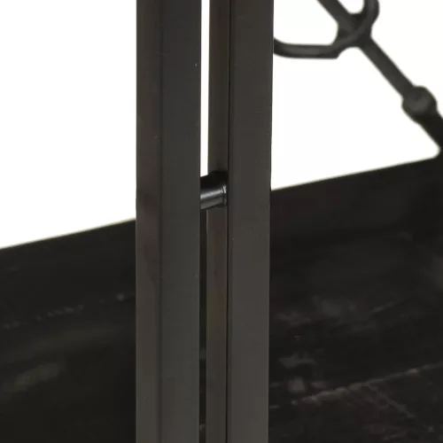  3 szintes fekete tömör mangófa könyvespolc 60 x 30 x 80 cm