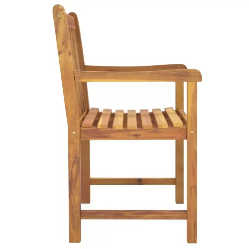  6 db tömör akácfa kerti szék 56 x 55,5 x 90 cm