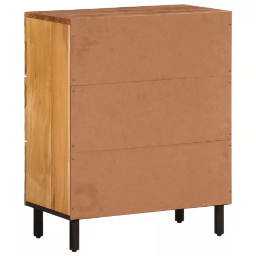  2 db tömör akácfa kisszekrények 60 x 33 x 75 cm