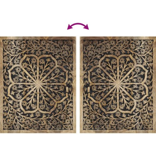  4 részes tömör mangófa fürdőszobai bútorszett