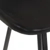  4 db fekete valódi bőr bárszék