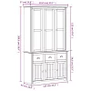  BODO fehér tömör fenyőfa magasszekrény 115,5x43x200,5 cm