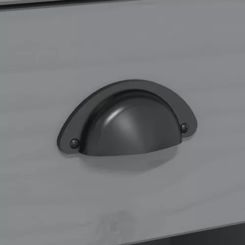  BODO szürke tömör fenyőfa magasszekrény 115,5x43x200,5 cm