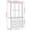  BODO szürke tömör fenyőfa magasszekrény 115,5x43x200,5 cm