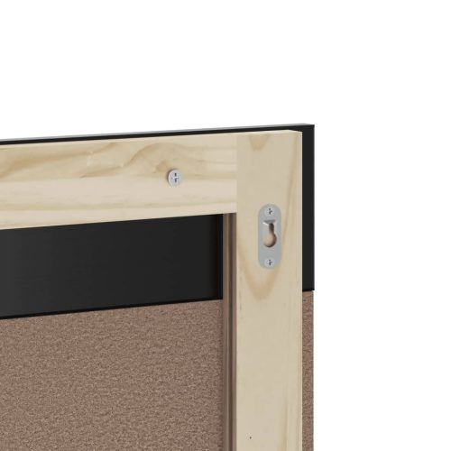  BERG kétrészes fekete tömör fenyőfa fürdőszobabútor-garnitúra