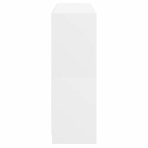  fehér szerelt fa könyvespolc ajtókkal 136 x 37 x 109 cm