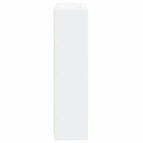  fehér szerelt fa könyvespolc ajtókkal 136 x 37 x 142 cm