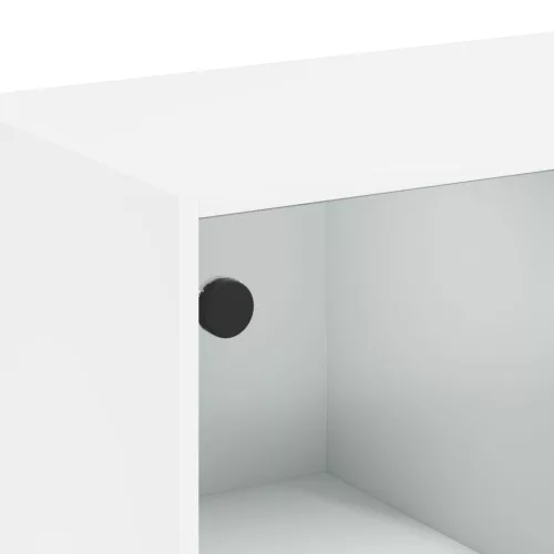  fehér szerelt fa könyvespolc ajtókkal 136 x 37 x 142 cm